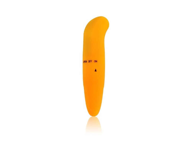 Mały wygięty wibrator do punktu G mini masażer 12cm pomarańczowy - 6